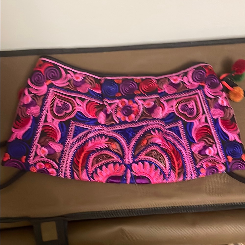 Colorful Embroidered Women's clutch